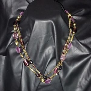 Premier Designs Purple Iris necklace.